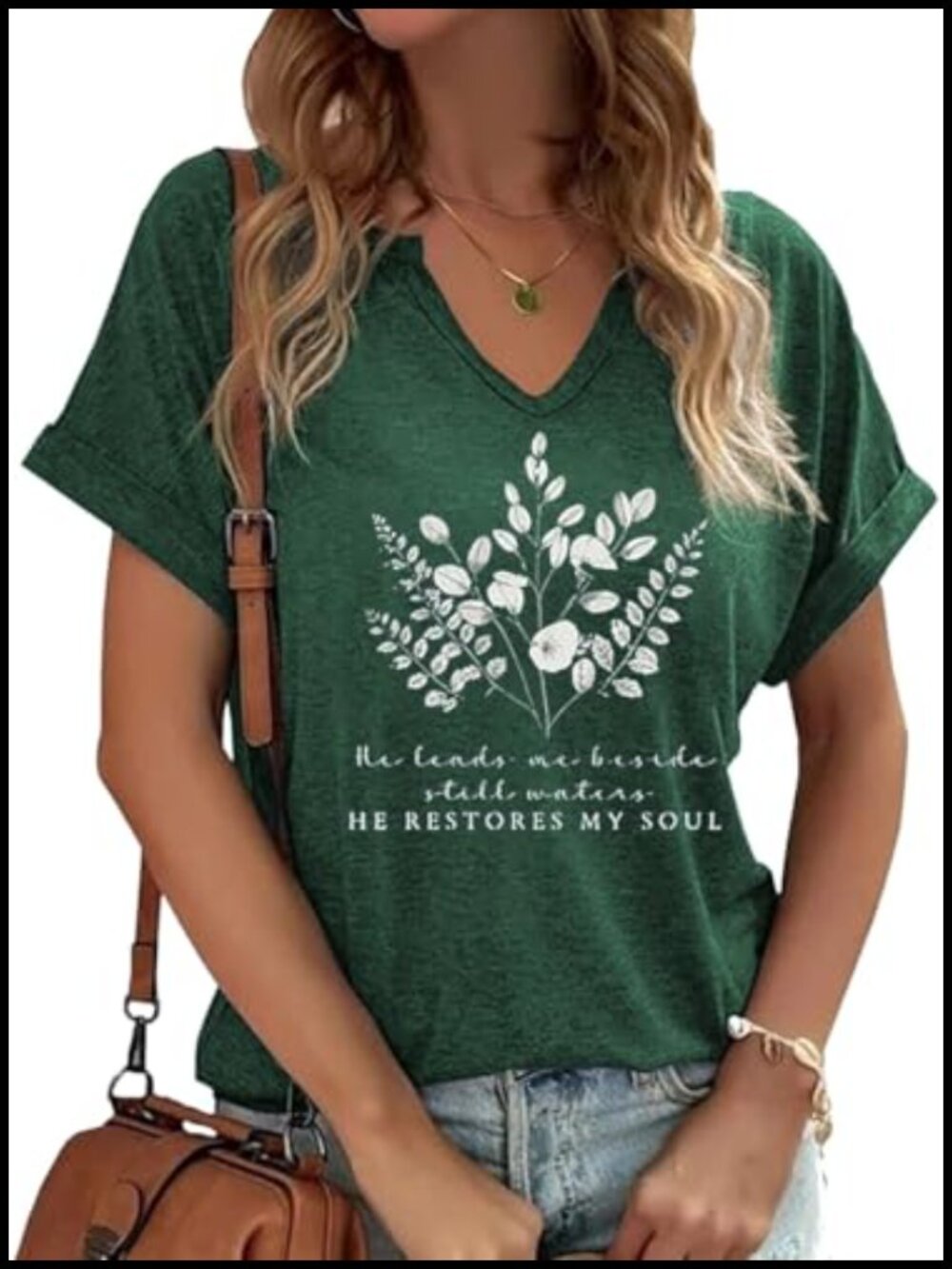 Womens Vintage Floral V Neck Short Sleeve Graphic Tee Boho Casual